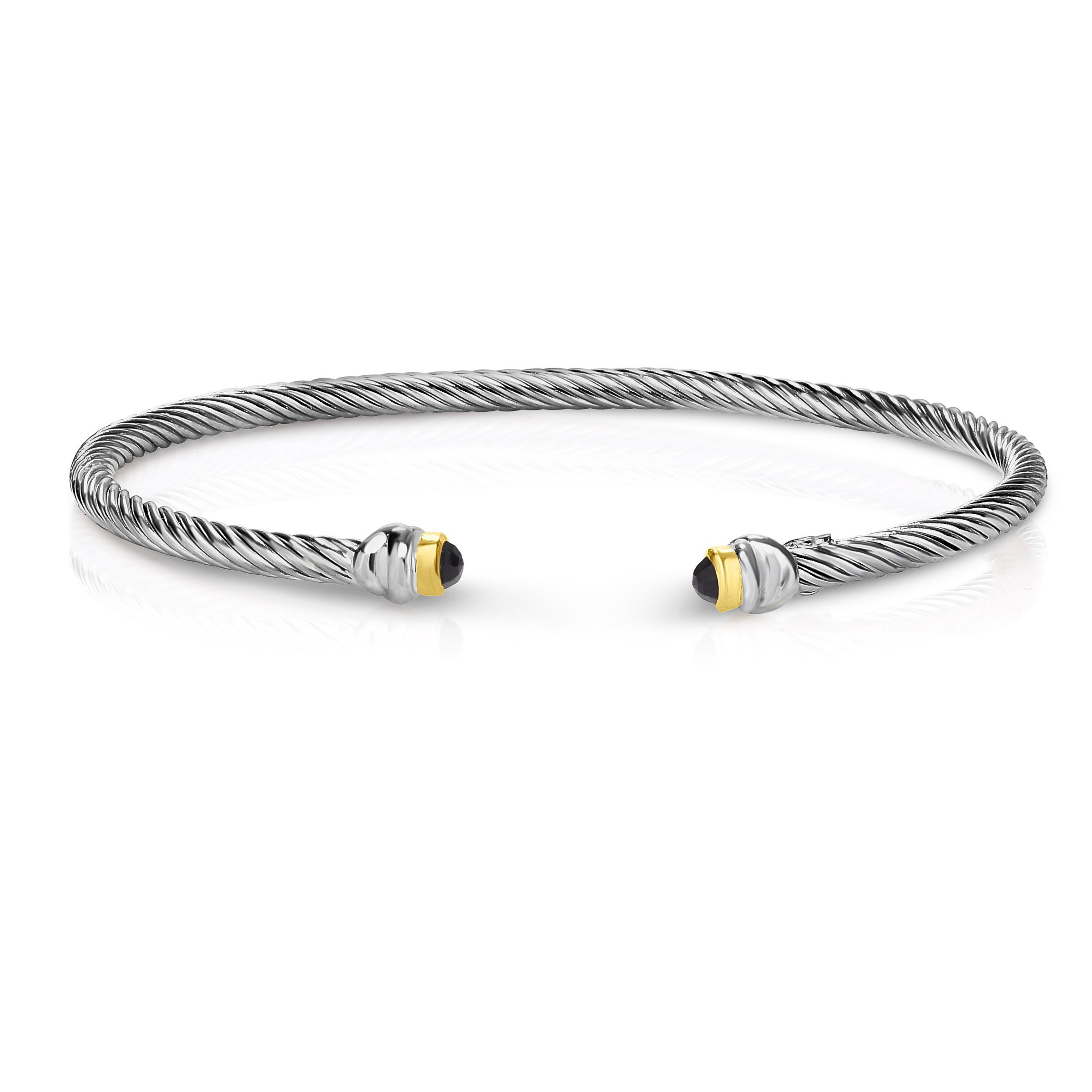 Sterling Silver / Yellow Gold Bangle